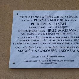 Petőfi Szülei emlékhely Maglód - Egyéb