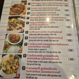 Pho & Padthai, Budapest - Étlap/itallap