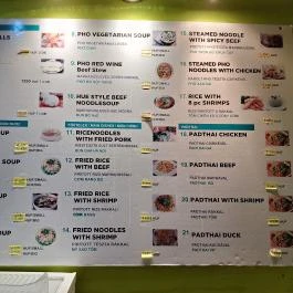 Pho Very Good, Budapest - Étlap/itallap