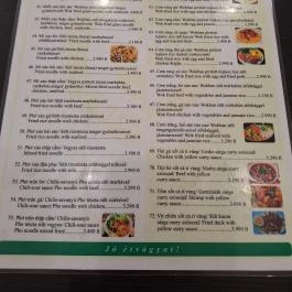 Pho Vietnámi Büfé Budapest - Étlap/itallap