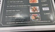 Pho Vietnámi Büfé Budapest - Étlap/itallap