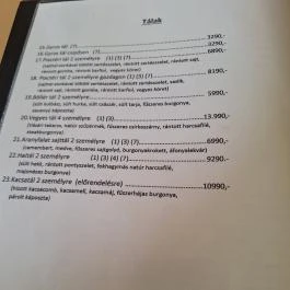 Piactéri Büfé-Étterem Jánoshalma - Étlap/itallap