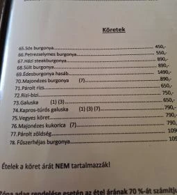 Piactéri Büfé-Étterem