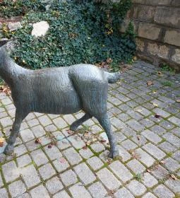 Pihenő asszony kecskével