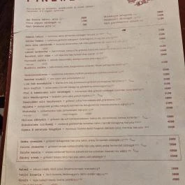 Pingrumba Budapest - Étlap/itallap