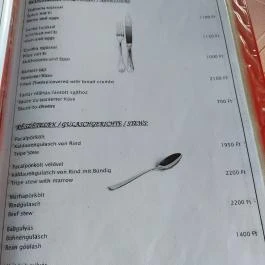 Pityóka Vendéglő Nagyberki - Étlap/itallap