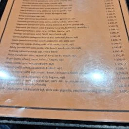 Pizza Afrika, Harsány - Étlap/itallap