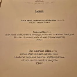 Pizza Pasta Buona Sera, Sajószentpéter - Étlap/itallap