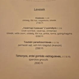 Pizza Pasta Buona Sera, Sajószentpéter - Étlap/itallap