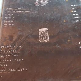 Platán Gyorsétkezde, Lábatlan - Étlap/itallap