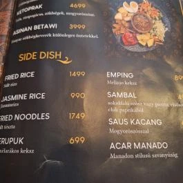 Plataran Indonesia Bistro, Budapest - Étlap/itallap