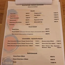 Pont.Itt.Cafe Budapest - Étlap/itallap