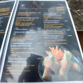 Posu Restaurant, Budapest - Étlap/itallap