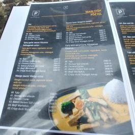 Posu Restaurant, Budapest - Étlap/itallap