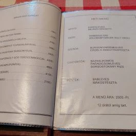 Pozsonyi Kisvendéglő Budapest - Étlap/itallap