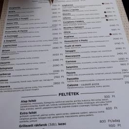 Punto Cukrászda & Bistro & Pizzéria Budaörs - Étlap/itallap
