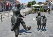 Puskás Ferenc szoborcsoport Budapest