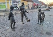 Puskás Ferenc szoborcsoport Budapest
