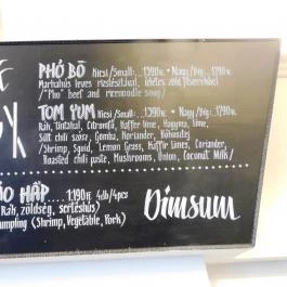 Quán Nón Vietnámi Étterem - Erzsébet tér Budapest - Étlap/itallap