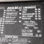 Rácskert Budapest - Étlap/itallap