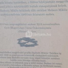 Radnóti Miklós emlékhely Győr - Egyéb