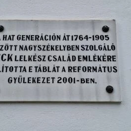 Református templomok Nagyszékely - Egyéb
