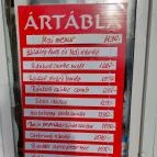 Retro Büfé Budapest - Étlap/itallap
