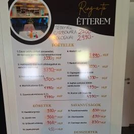 Ring-a-tó Étterem Kisköre - Étlap/itallap