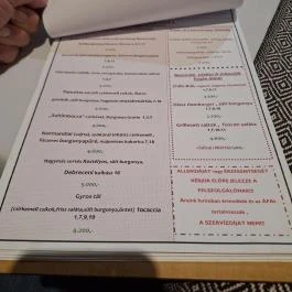 Ristorante Collegno Sárospatak - Étlap/itallap