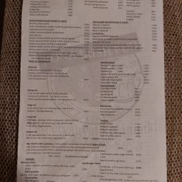 Róna Étterem, Komádi - Étlap/itallap