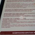 Budakert Vendéglő Budaörs - Étlap/itallap