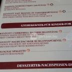 Budakert Vendéglő Budaörs - Étlap/itallap