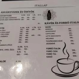 Rózsakert Fogadó étterme, Bercel - Étlap/itallap