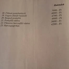 Rózsakert Vendéglő , Domaszék - Étlap/itallap