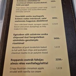 Ruben Étterem Budapest - Étlap/itallap