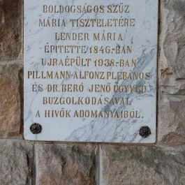 Sarlós Boldogasszony kápolna, Csobánka - Egyéb