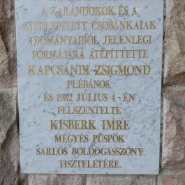 Sarlós Boldogasszony kápolna, Csobánka - Egyéb