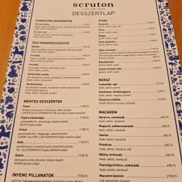 Scruton - Allee, Budapest - Étlap/itallap