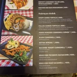 Sekrestyés Étterem & Cukrászda Budapest - Étlap/itallap