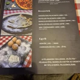 Sekrestyés Étterem & Cukrászda Budapest - Étlap/itallap