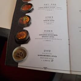 Seoul House Étterem, Budapest - Étlap/itallap