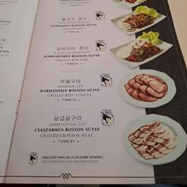 Seoul House Étterem, Budapest - Étlap/itallap