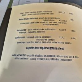 Smarni Étterem, Gödöllő - Étlap/itallap