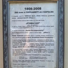 Starentanz-kápolna, Budaörs - Egyéb