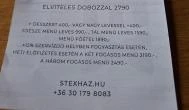 Stex Ház Étterem Budapest - Étlap/itallap