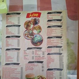 Sültgalamb, Leányvár - Étlap/itallap