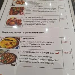 Swaad Baross Indiai Etterem, Budapest - Étlap/itallap