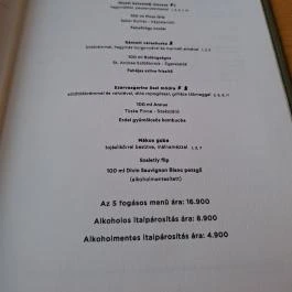 Szaletly Vendéglő & Kert Budapest - Étlap/itallap