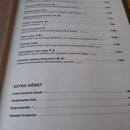 Szaletly Vendéglő & Kert Budapest - Étlap/itallap