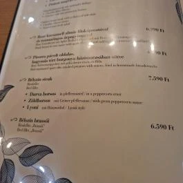 Szász Söröző & Étterem, Szekszárd - Étlap/itallap